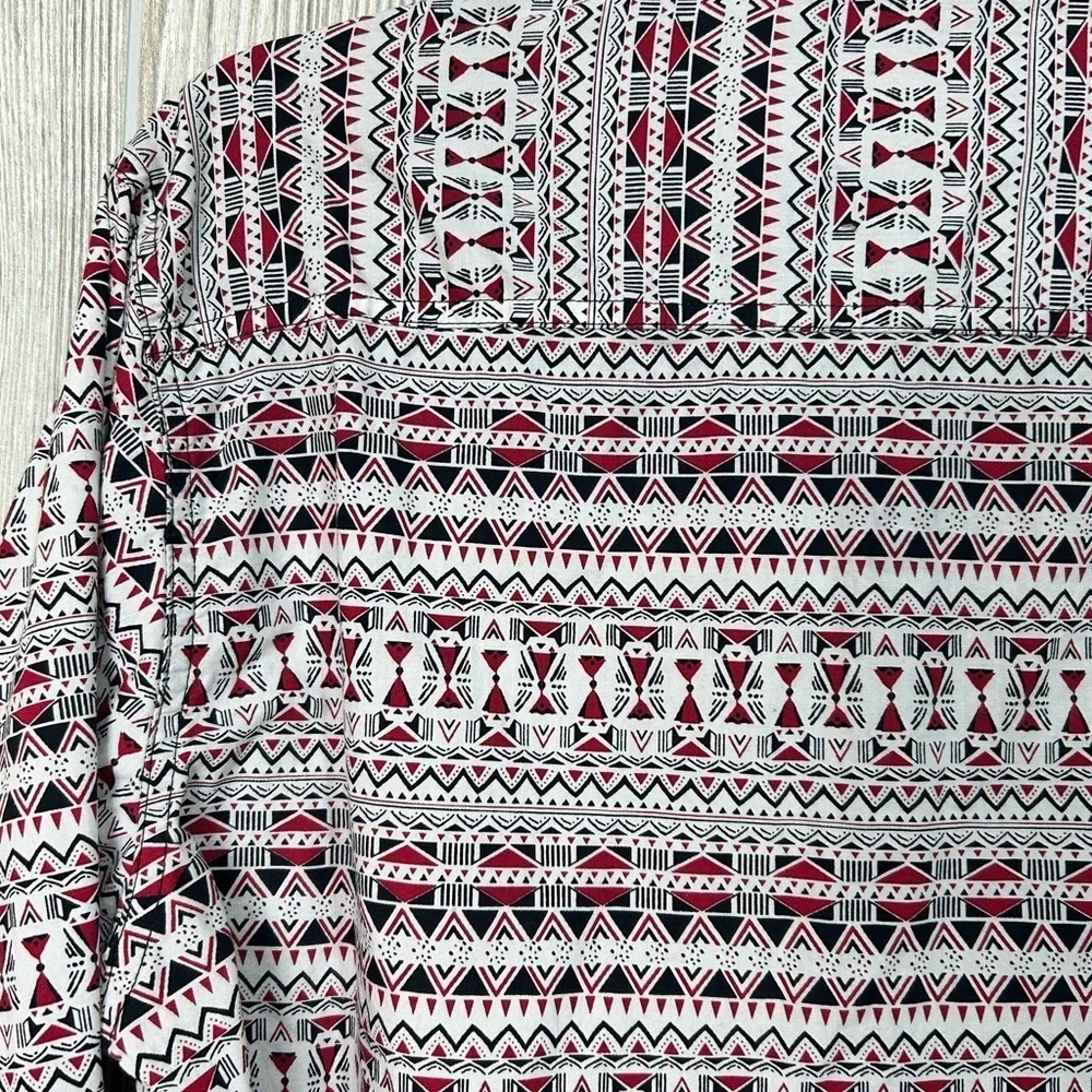Tranquility Mayhem Mens Roll Tab Long Sleeve Graphic Button Down Shirt SZ M - Picture 12 of 16